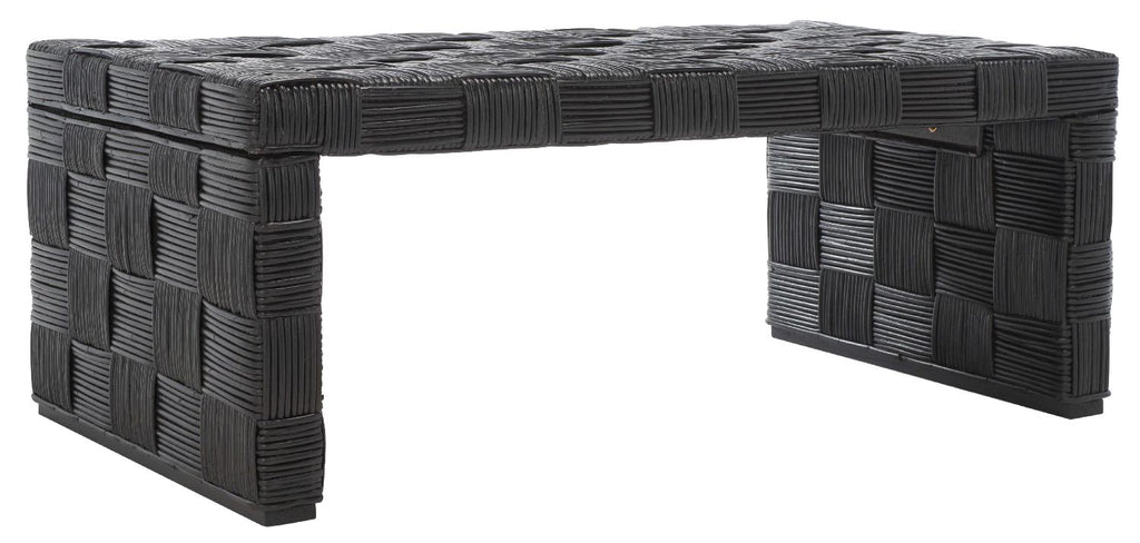 Safavieh Adkin Rattan Coffee Table - Black