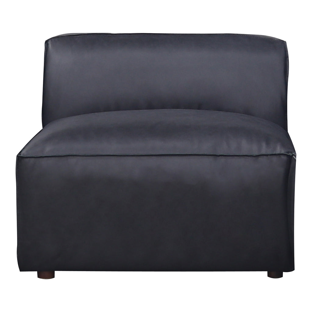 Form Slipper Chair Vantage Black Leather | Moe's Furniture - XQ-1002-02