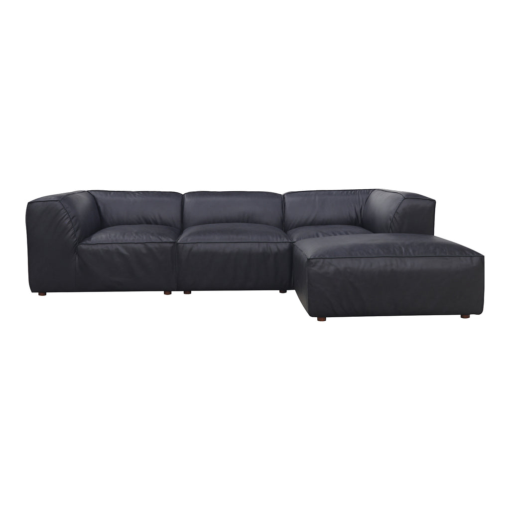 Form Lounge Modular Sectional Vantage Black Leather | Moe's Furniture - XQ-1005-02