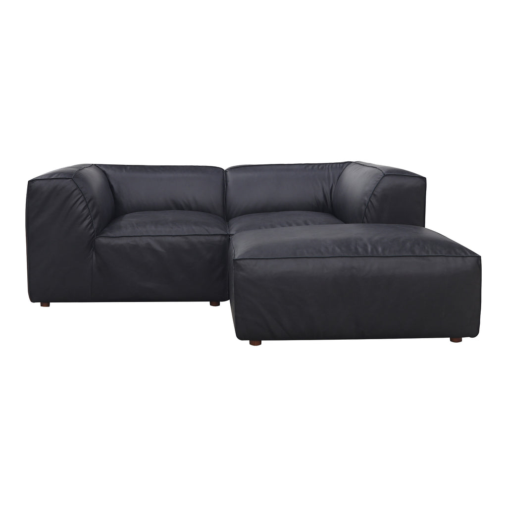 Form Nook Modular Sectional Vantage Black Leather | Moe's Furniture - XQ-1006-02