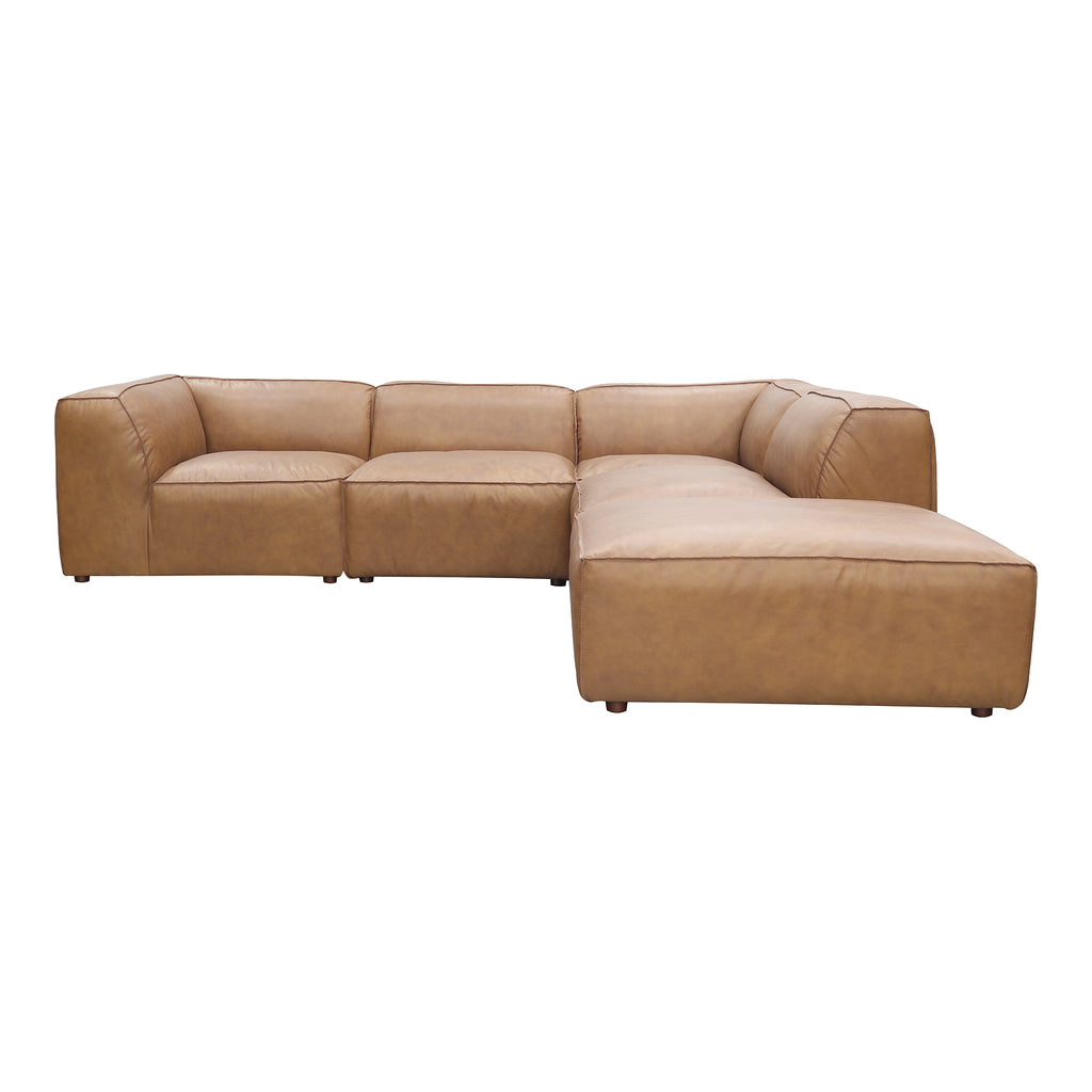 Form Classic L Modular Sectional Sonoran Tan Leather | Moe's Furniture - XQ-1007-40