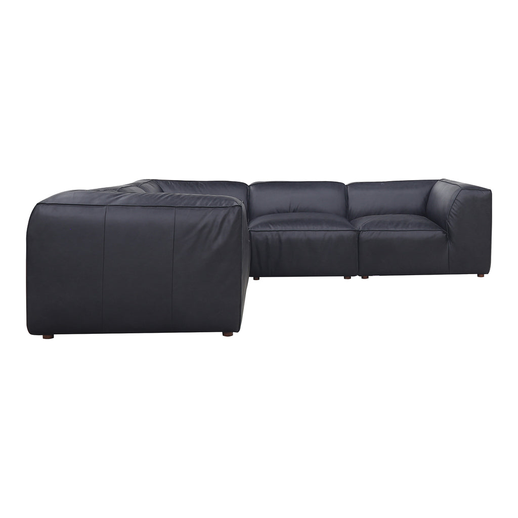 Form Dream Modular Sectional Vantage Black Leather | Moe's Furniture - XQ-1008-02