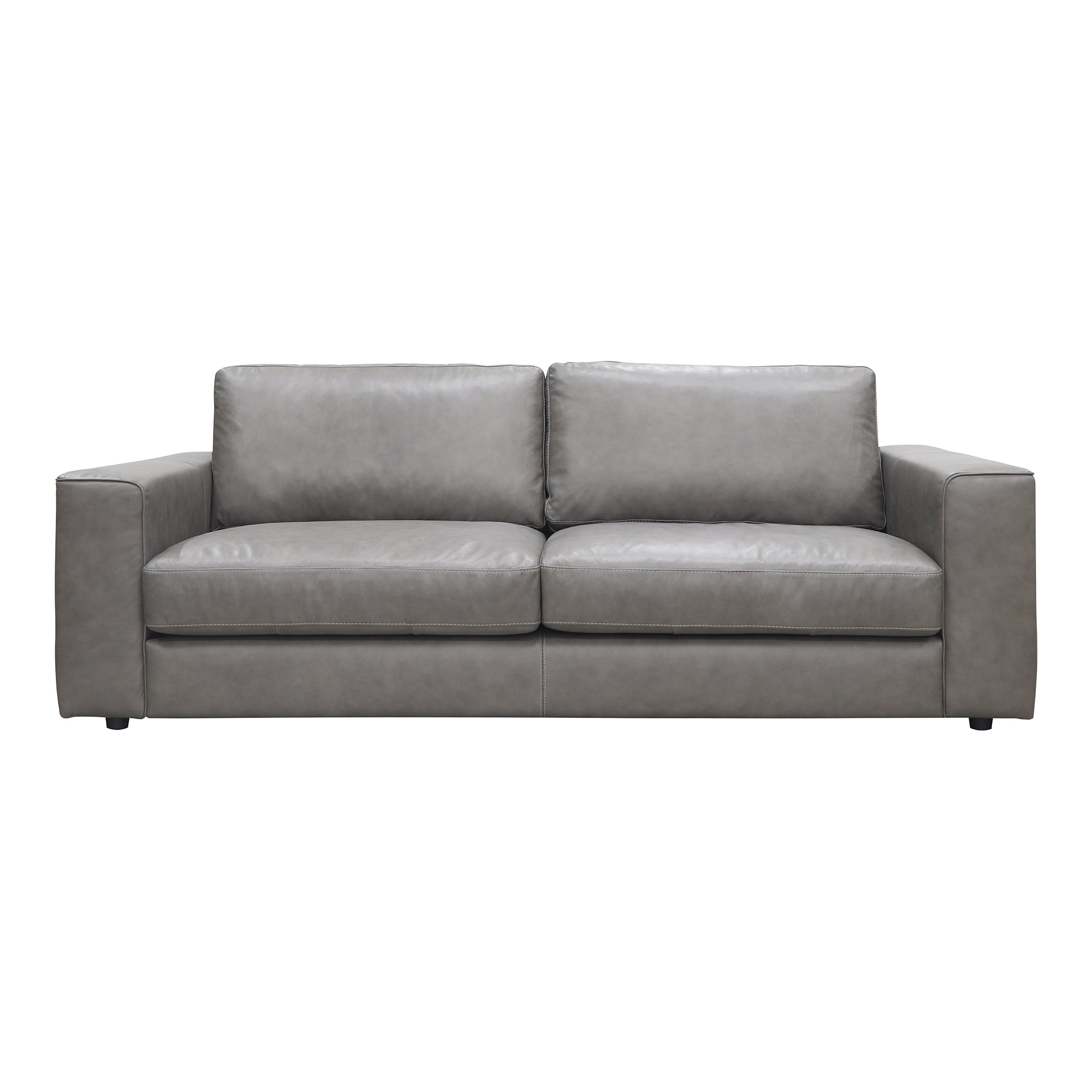 Hansen Leather Sofa Concrete Grey | Moe's Furniture - XQ-1009-15