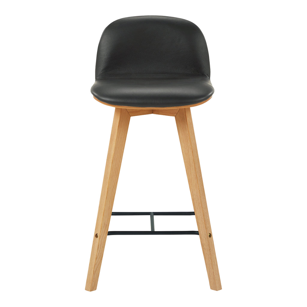 Napoli Leather Counter Stool Black | Moe's Furniture - YC-1020-02