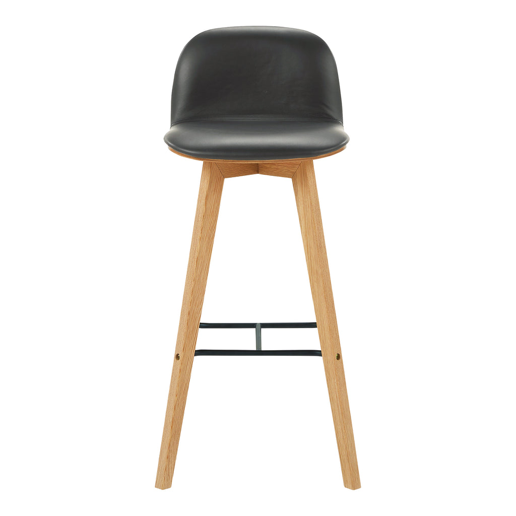 Napoli Leather Barstool Black | Moe's Furniture - YC-1022-02