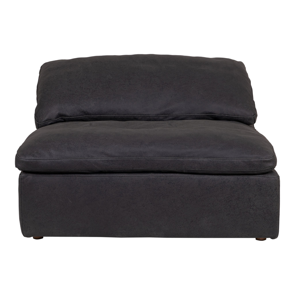 Clay Slipper Chair Nubuck Leather Black | Moe's Furniture - YJ-1005-02