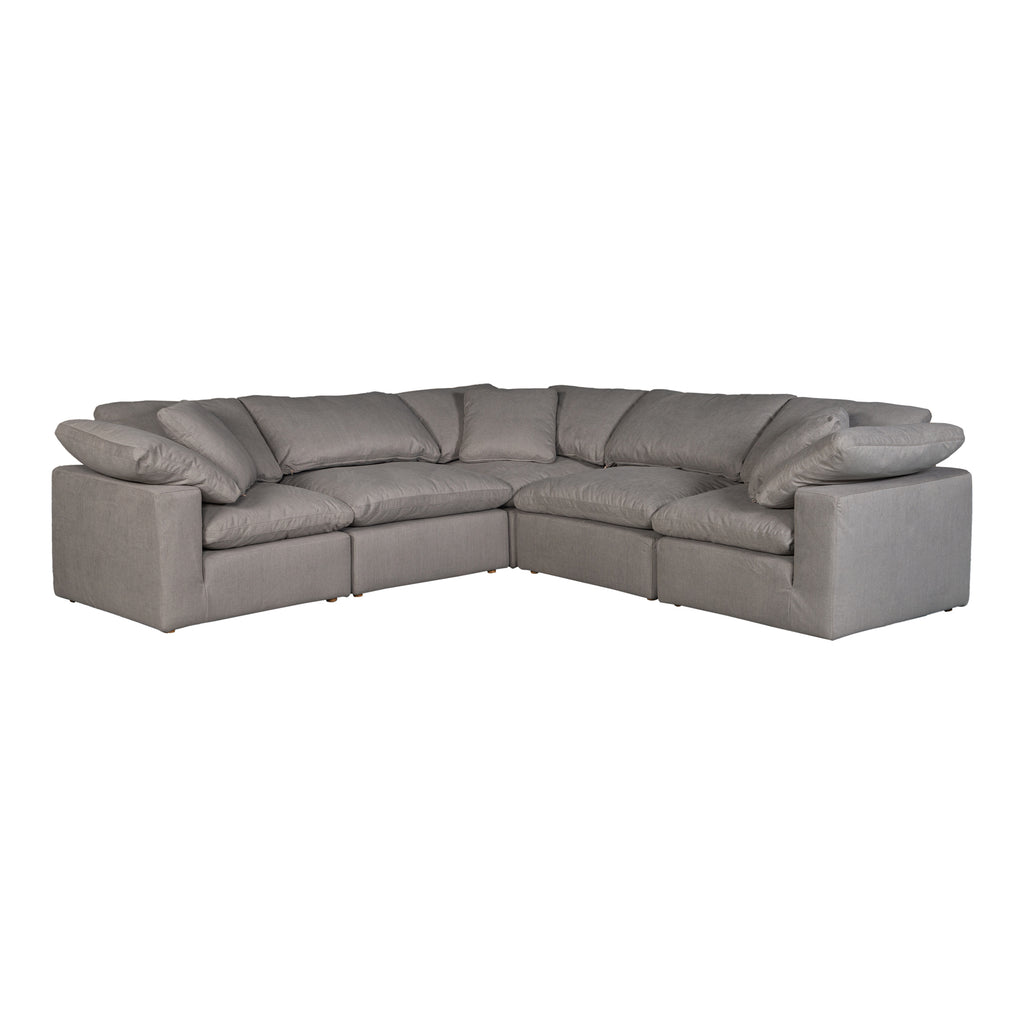 Terra Condo Classic L Modular Sectional Performance Fabric Light Grey | Moe's Furniture - YJ-1017-29