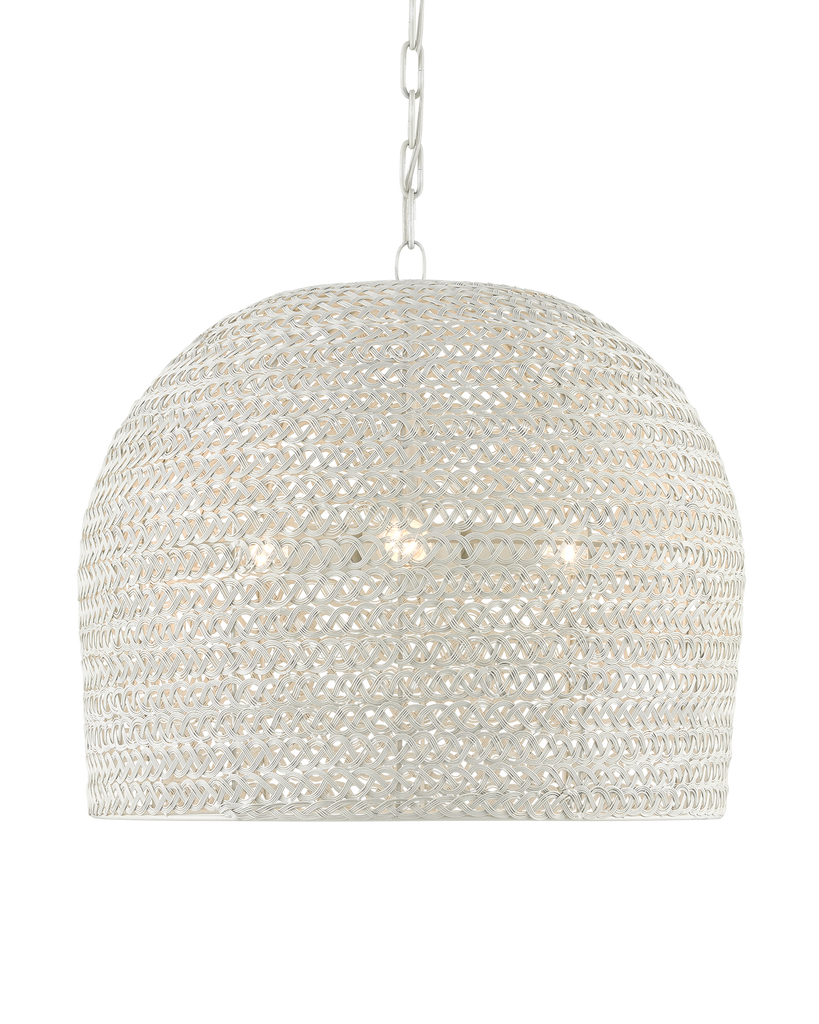 Currey & Co Piero Medium White Chandelier | 9000-0623