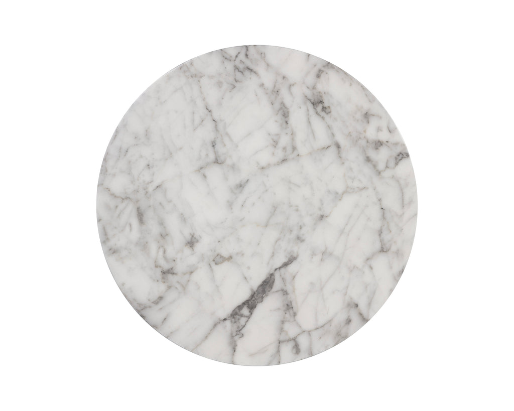 Goya End Table - Marble Look - White | Sunpan Furniture - 106284