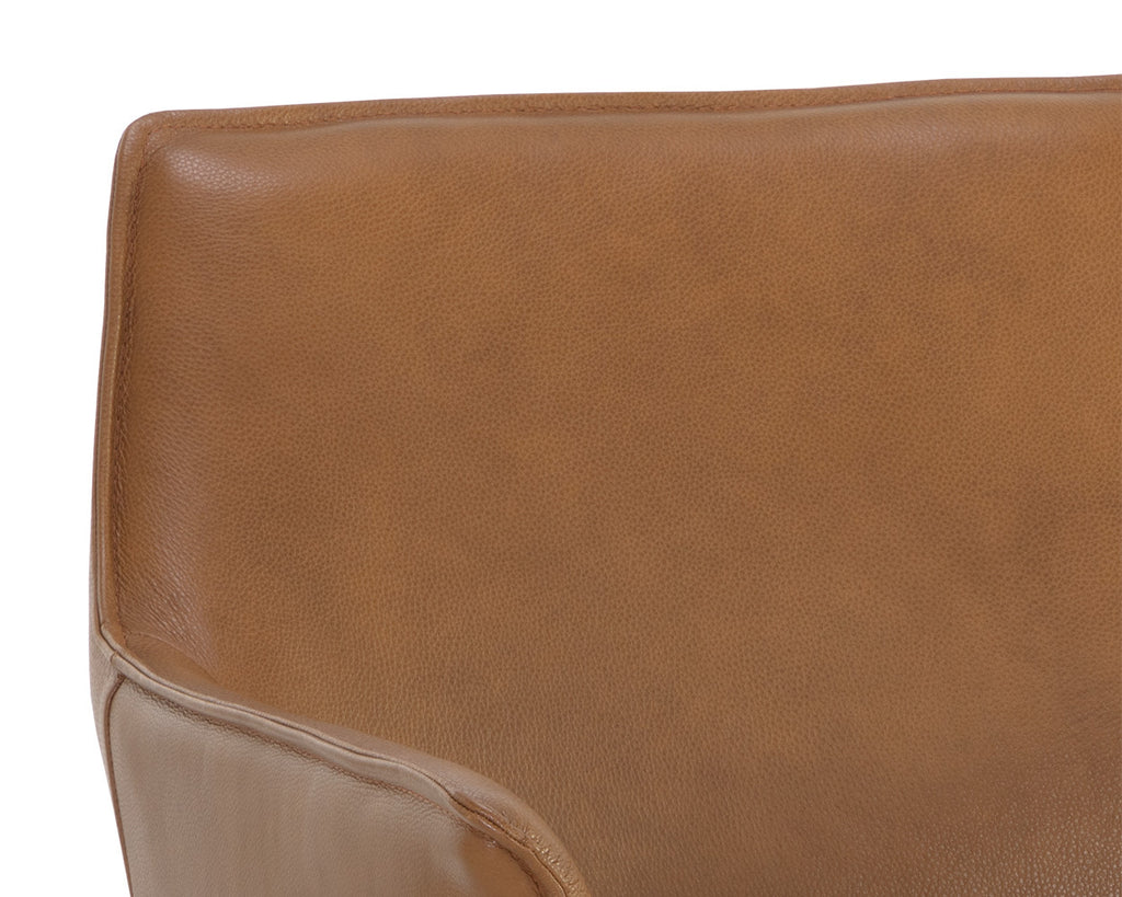 Crosby Swivel Lounge Chair - Missouri Cognac Leather | Sunpan Furniture - 111086