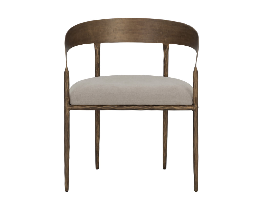 Zanatta Dining Armchair - Zenith Taupe Grey | Sunpan Furniture - 110998