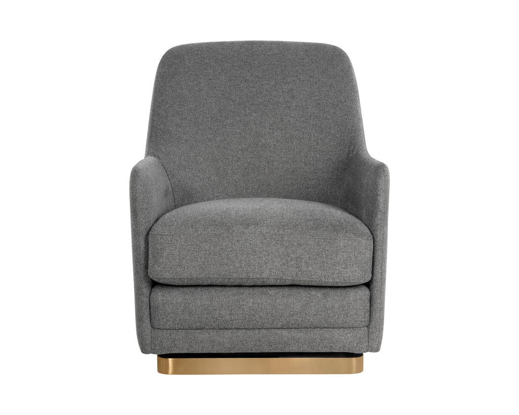 Marcela Swivel Lounge Chair - Belfast Koala Grey | Sunpan Furniture - 108046