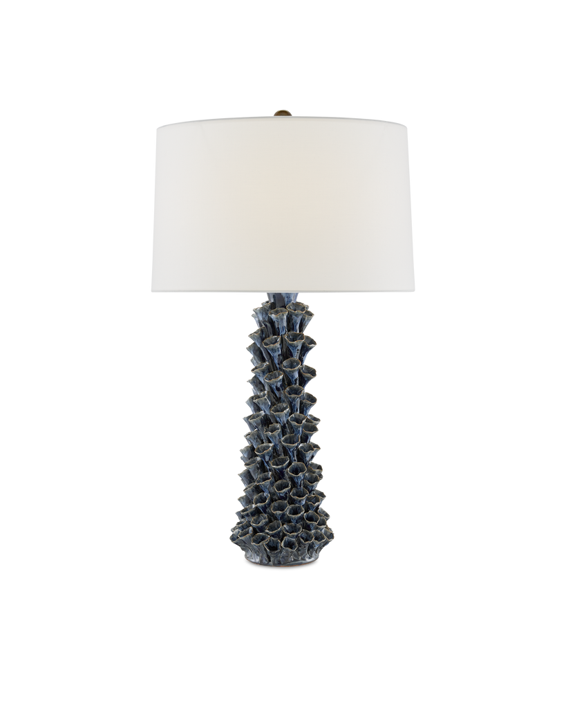 Currey & Co Sunken Blue Table Lamp | 6000-0683