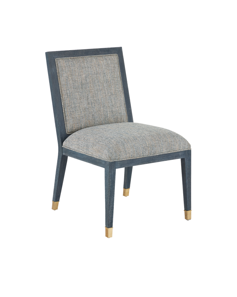 Currey & Co Santos Vintage Navy Side Chair, Barrett Dusk | 7000-0872