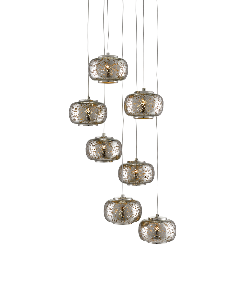 Currey & Co Pepper 7-Light Round Multi-Drop Pendant | 9000-0690