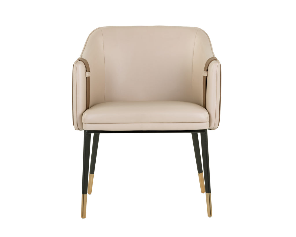 Carter Dining Armchair - Napa Beige / Napa Tan | Sunpan Furniture - 103789