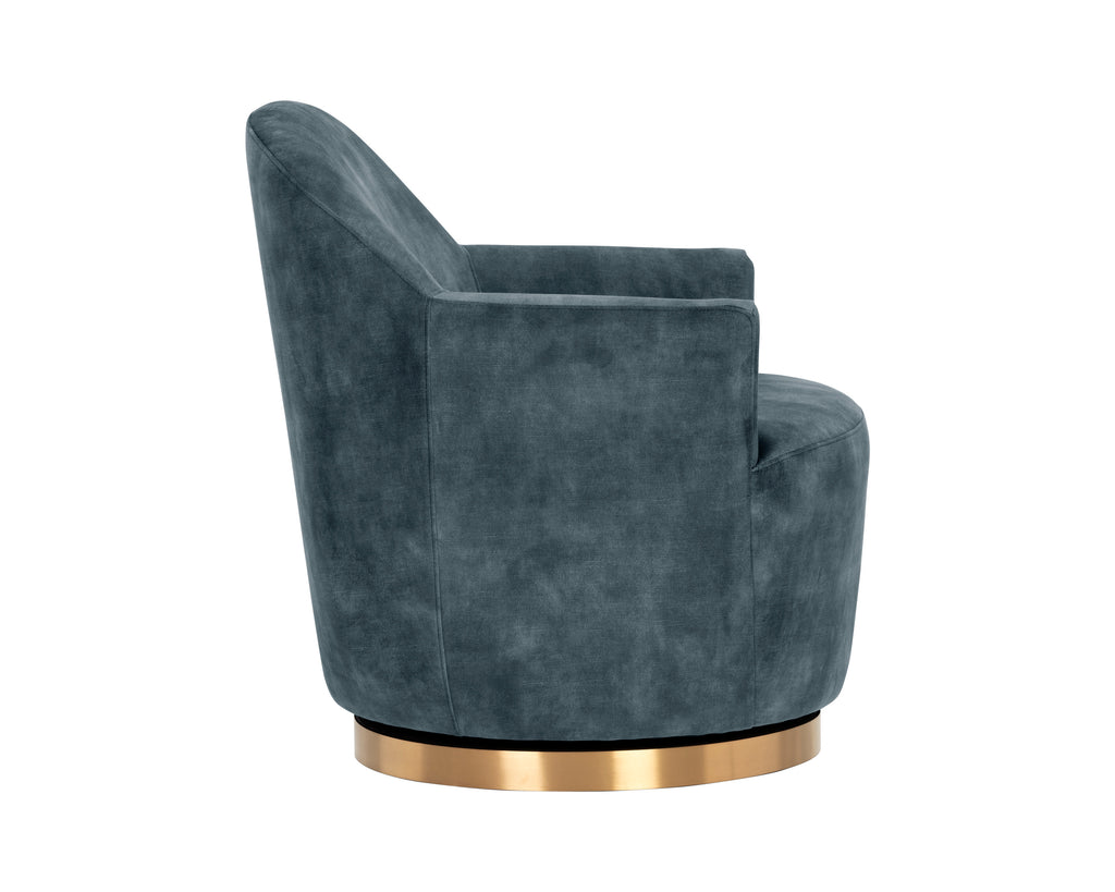 Casey Swivel Lounge Chair - Nono Petrol | Sunpan Furniture - 106595