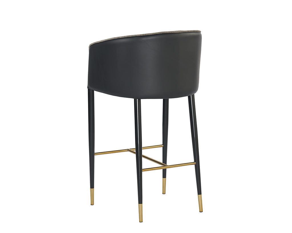 Asher Barstool - Sparrow Grey / Napa Black | Sunpan Furniture - 104915