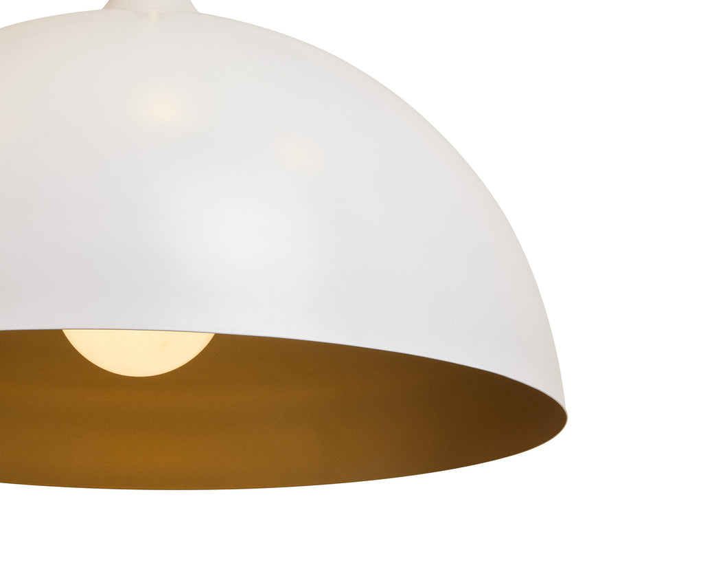 Lohn Pendant Light - Matte White | Sunpan Furniture - 107935