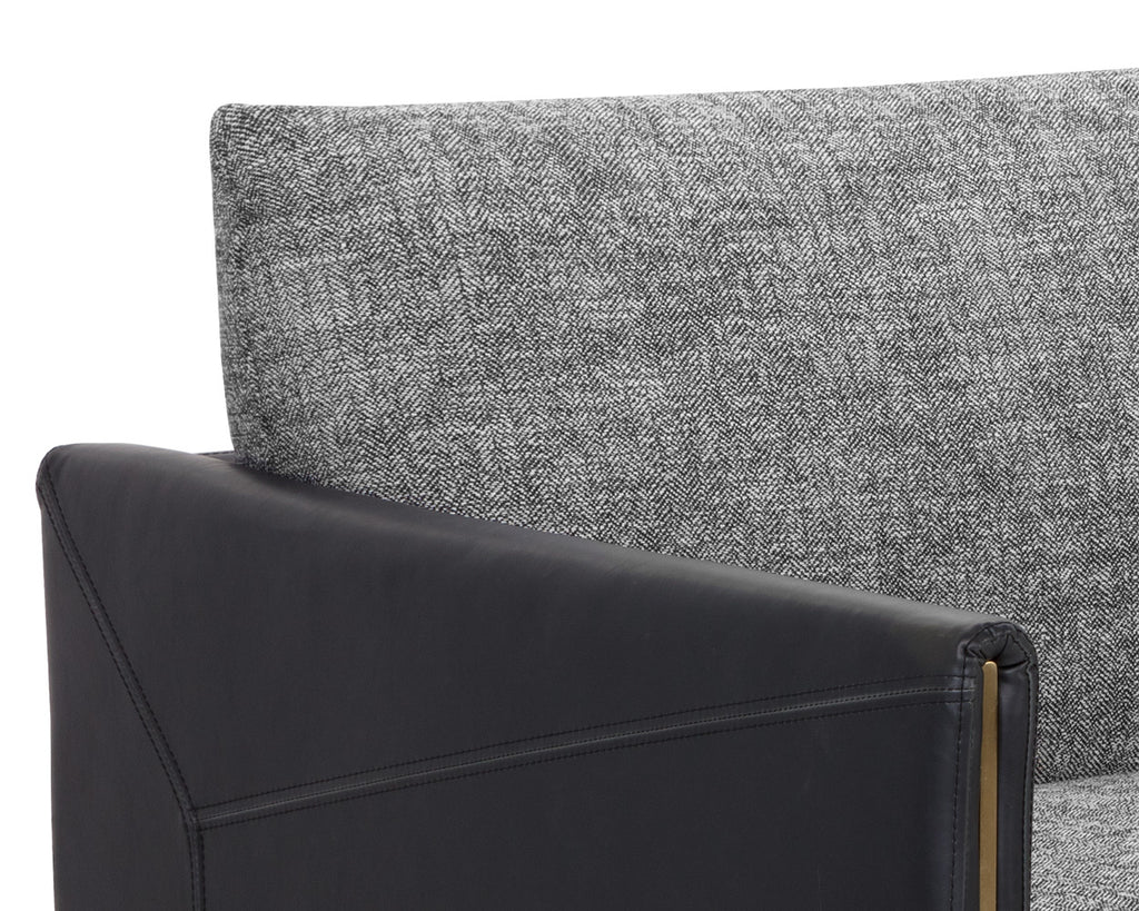 Ashi Sofa - Nash Zebra / Coal Black | Sunpan Furniture - 110996