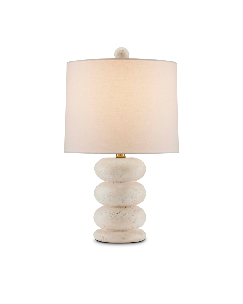 Currey & Co Girault White Table Lamp | 6000-0836