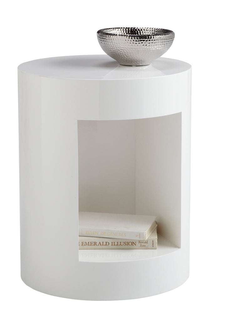 Beacon End Table - High Gloss White | Sunpan Furniture - 14356