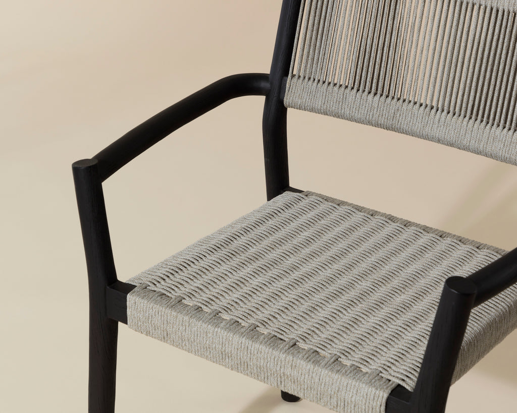 Kavala Stackable Dining Armchair - Charcoal | Sunpan Furniture - 111559