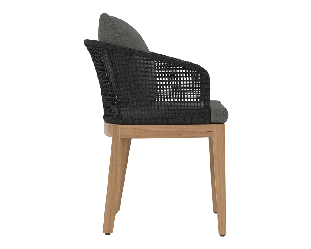 Capri Dining Armchair - Natural - Gracebay Grey | Sunpan Furniture - 109476