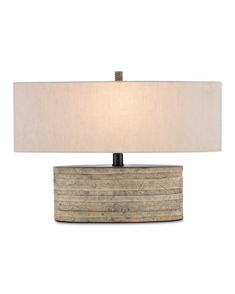 Currey & Co Innkeeper Rustic Oval Table Lamp | 6000-0858