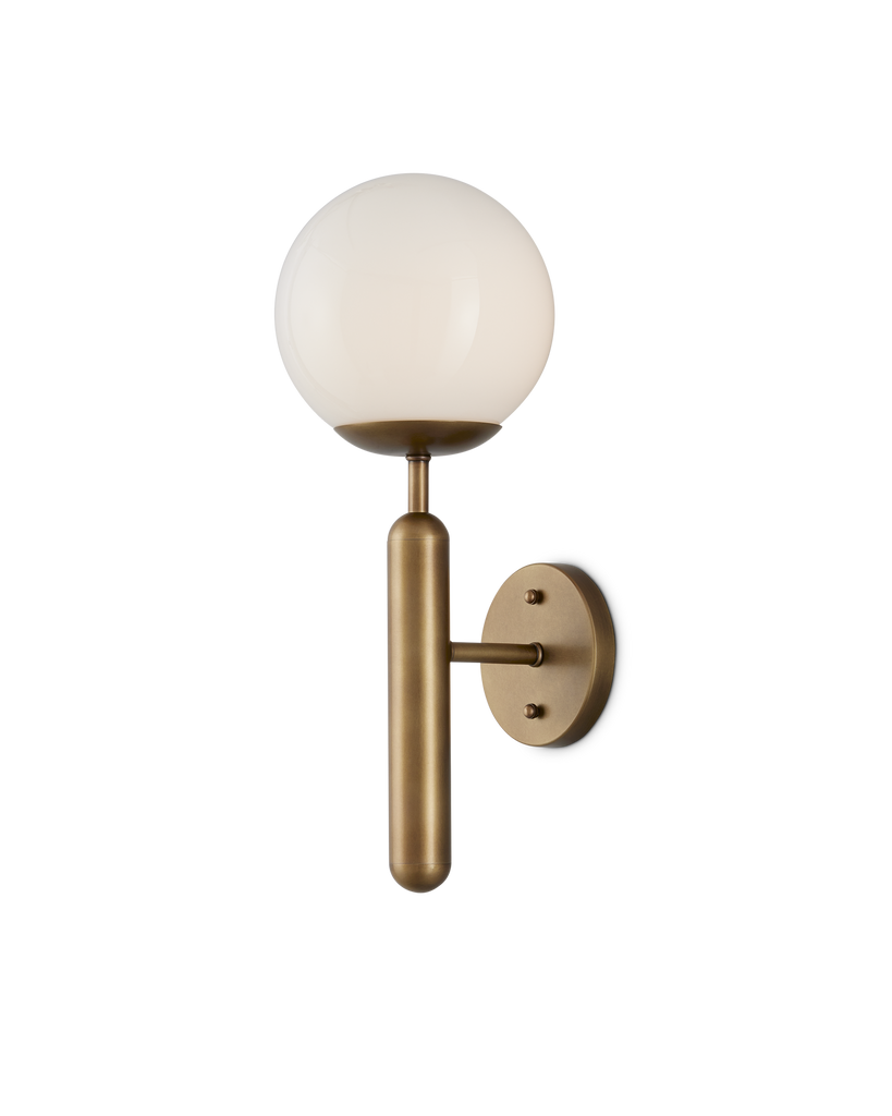 Currey & Co Barbican Single-Light Brass Wall Sconce | 5800-0031