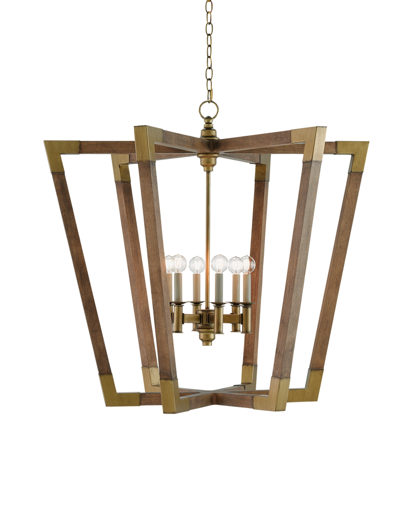 Currey & Co Bastian Large Chestnut Lantern | 9000-0008