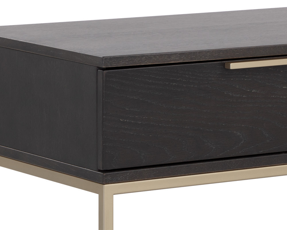 Rebel Nightstand - Large - Gold - Charcoal Grey | Sunpan Furniture - 109073