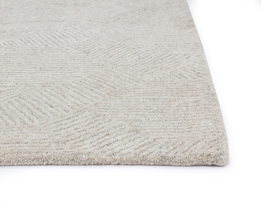 Calais Hand-Tufted Rug - Oatmeal / Grey - 10' X 14' | Sunpan Furniture - 109385