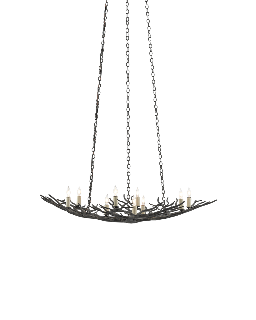 Currey & Co Rainforest Small Bronze Chandelier | 9000-0555