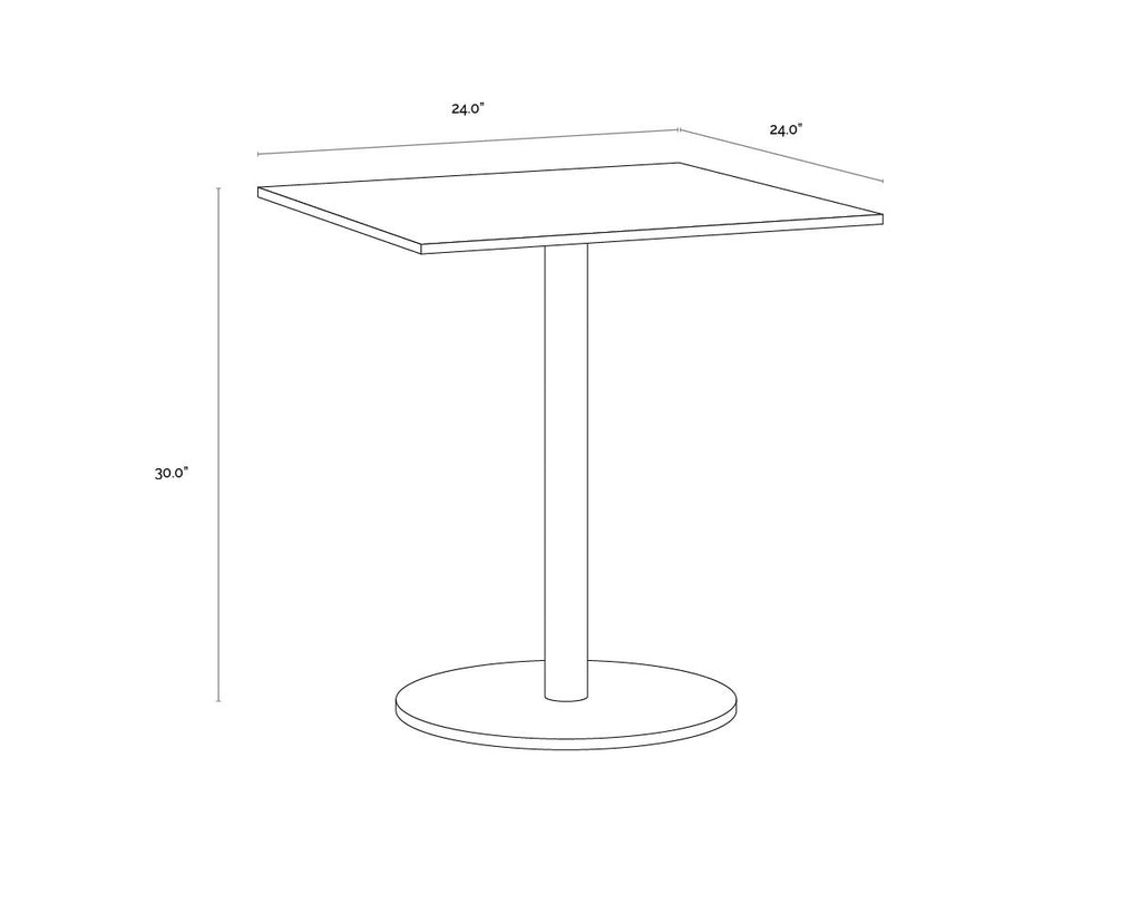 Enco Bistro Table - Square - 24" | Sunpan Furniture - 106292