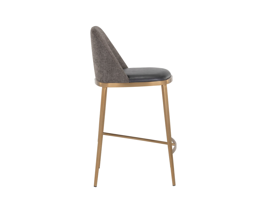 Dover Counter Stool - Bravo Portabella / Sparrow Grey | Sunpan Furniture - 107816