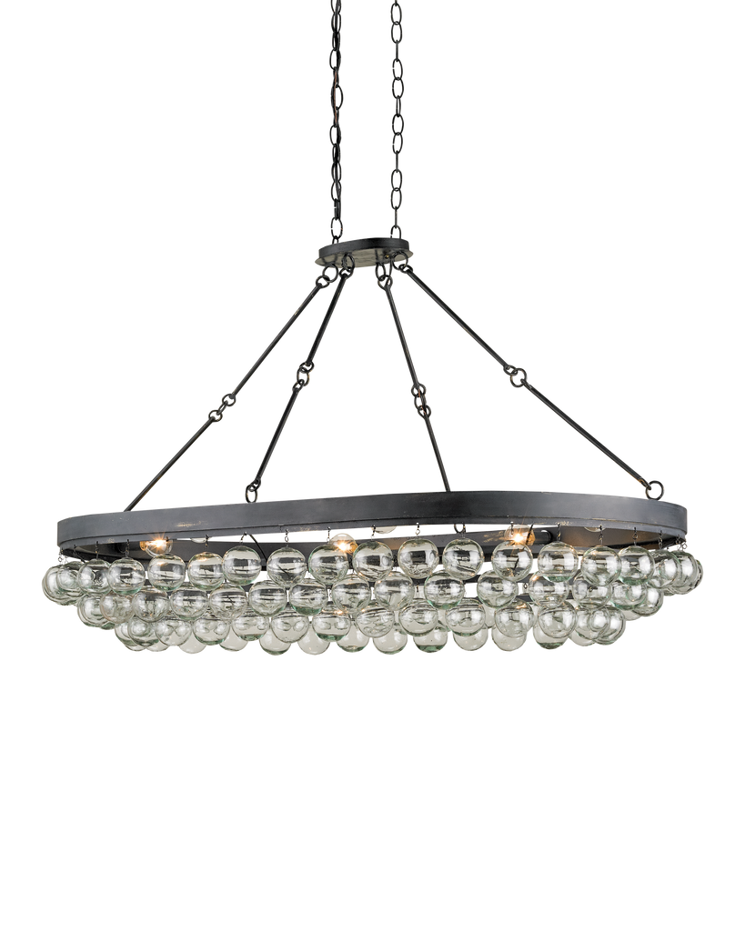 Currey & Co Balthazar Glass Oval Chandelier | 9888