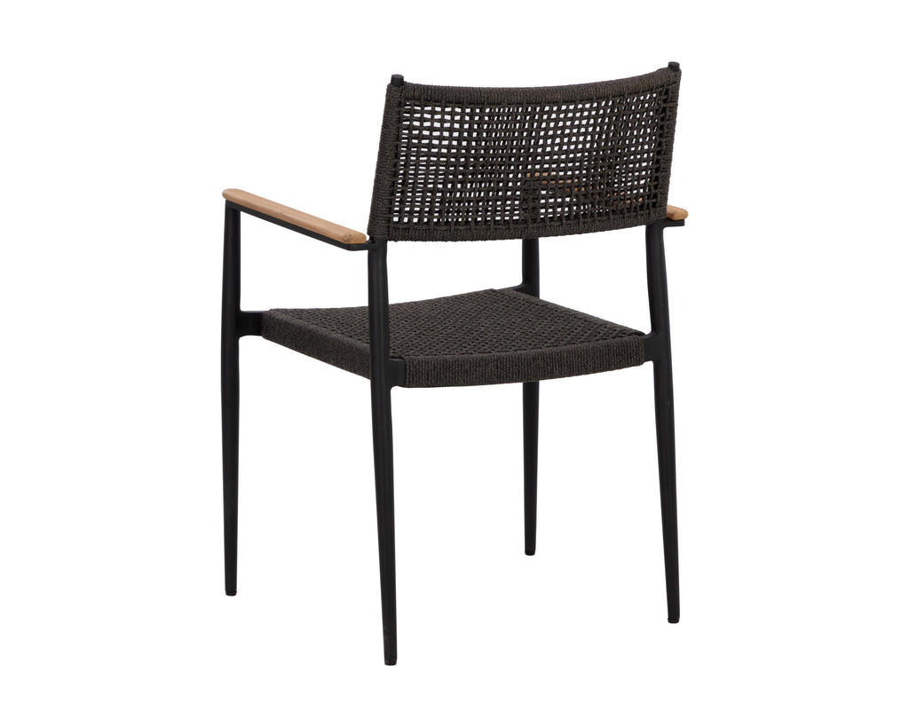 Nava Stackable Dining Armchair - Black | Sunpan Furniture - 111091