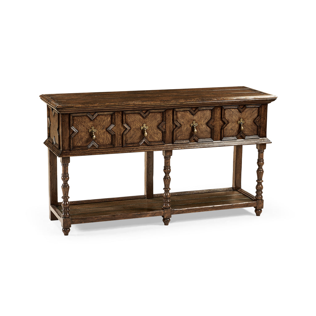 Country Farmhouse Tudor Style Dark Oak Buffet | Jonathan Charles - 492988-TDO