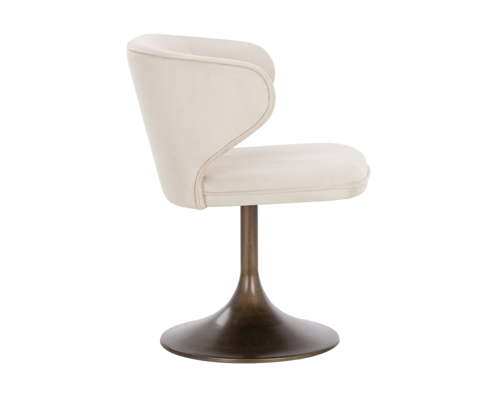 Simone Swivel Dining Chair - Casablanca Cloud | Sunpan Furniture - 108761