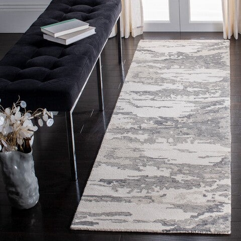 Safavieh Abstract Rug Collection ABT465H - Charcoal / Ivory