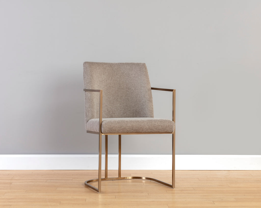 Rayla Dining Armchair - Belfast Oyster Shell | Sunpan Furniture - 106179