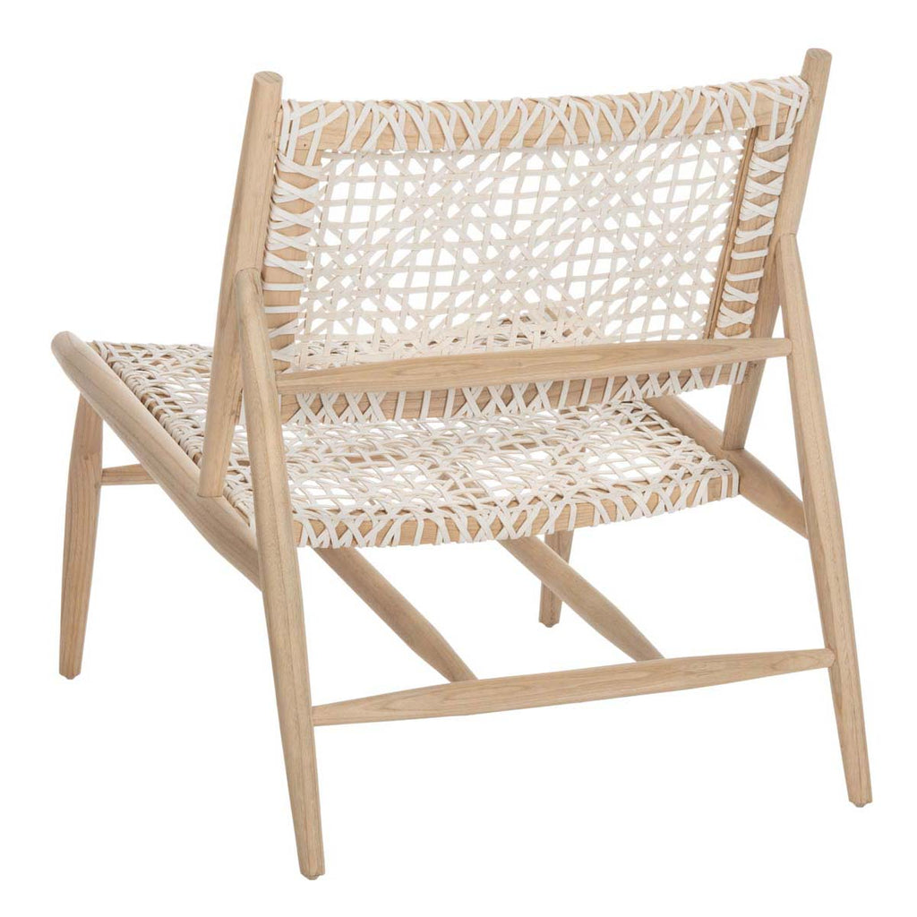 Safavieh Bandelier Accent Chair - Light Natural / White