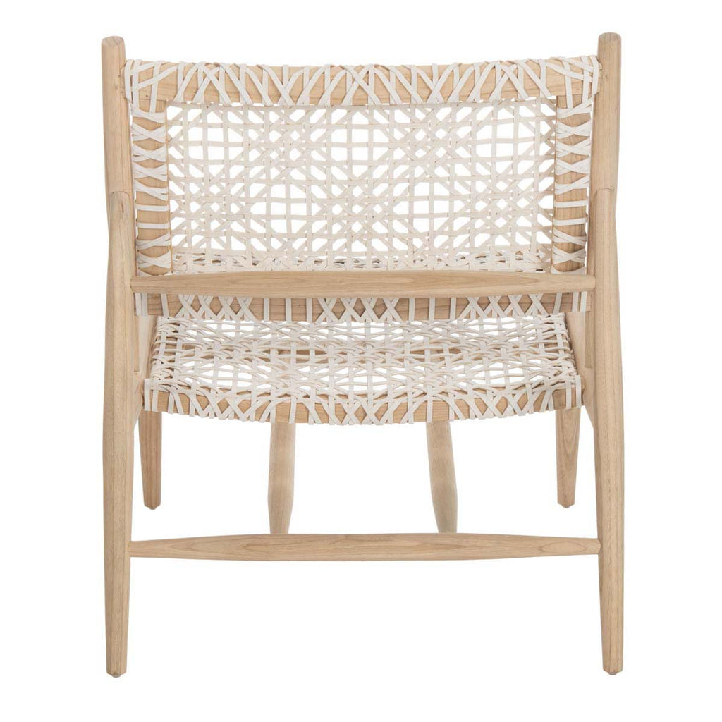 Safavieh Bandelier Accent Chair - Light Natural / White