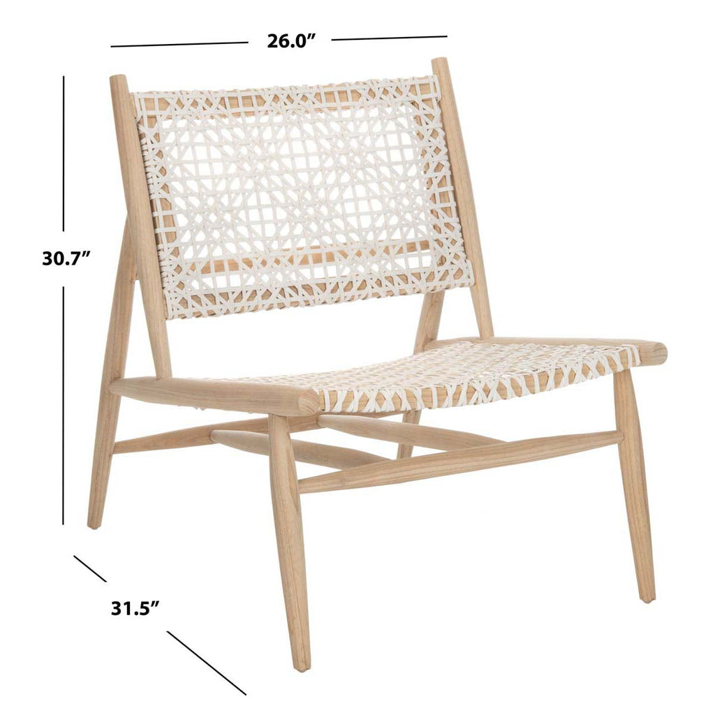 Safavieh Bandelier Accent Chair - Light Natural / White