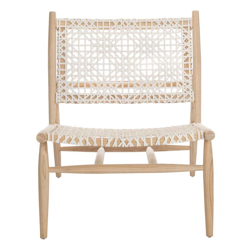 Safavieh Bandelier Accent Chair - Light Natural / White