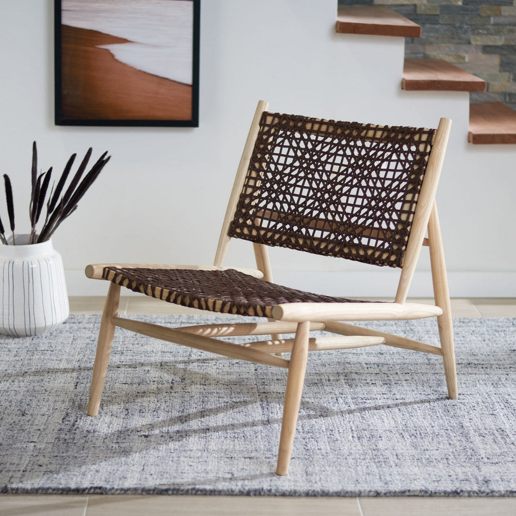 Safavieh Bandelier Accent Chair - Natural/Brown Leather