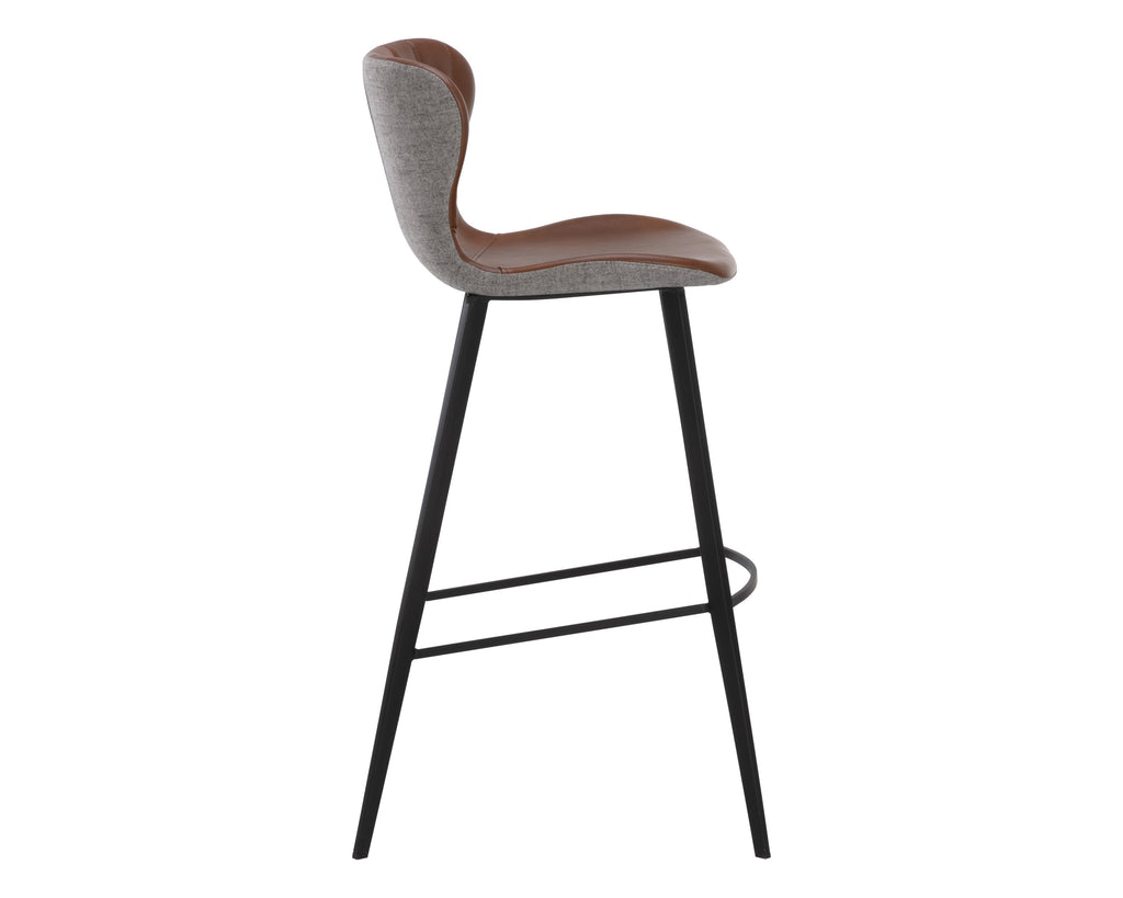 Arabella Barstool - Bravo Cognac / November Grey | Sunpan Furniture - 109539