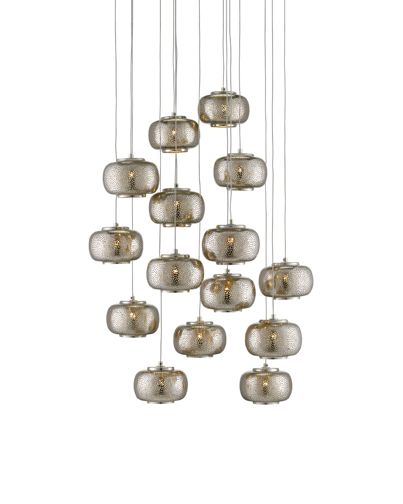 Currey & Co Pepper 15-Light Round Multi-Drop Pendant | 9000-0691