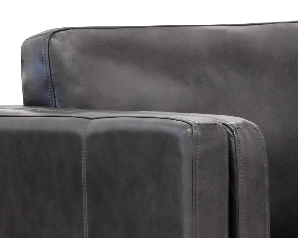 Richmond Sofa - Brentwood Charcoal Leather | Sunpan Furniture - 110576